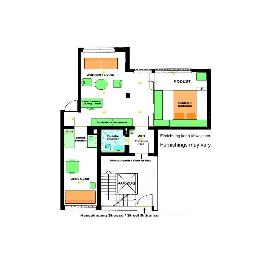 City-Apartment 65Qm 2-Schlafzimmer Wlan Nichtraucher Parken 杜塞尔多夫 0*,  德国